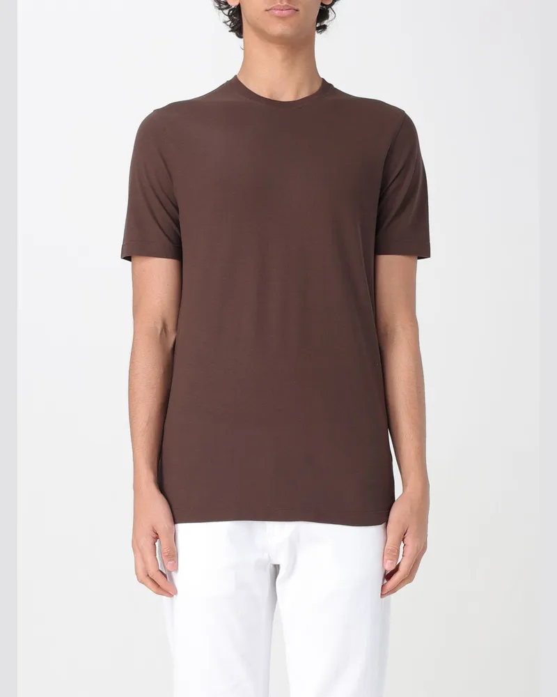 Zanone T-shirt herren Kaffee