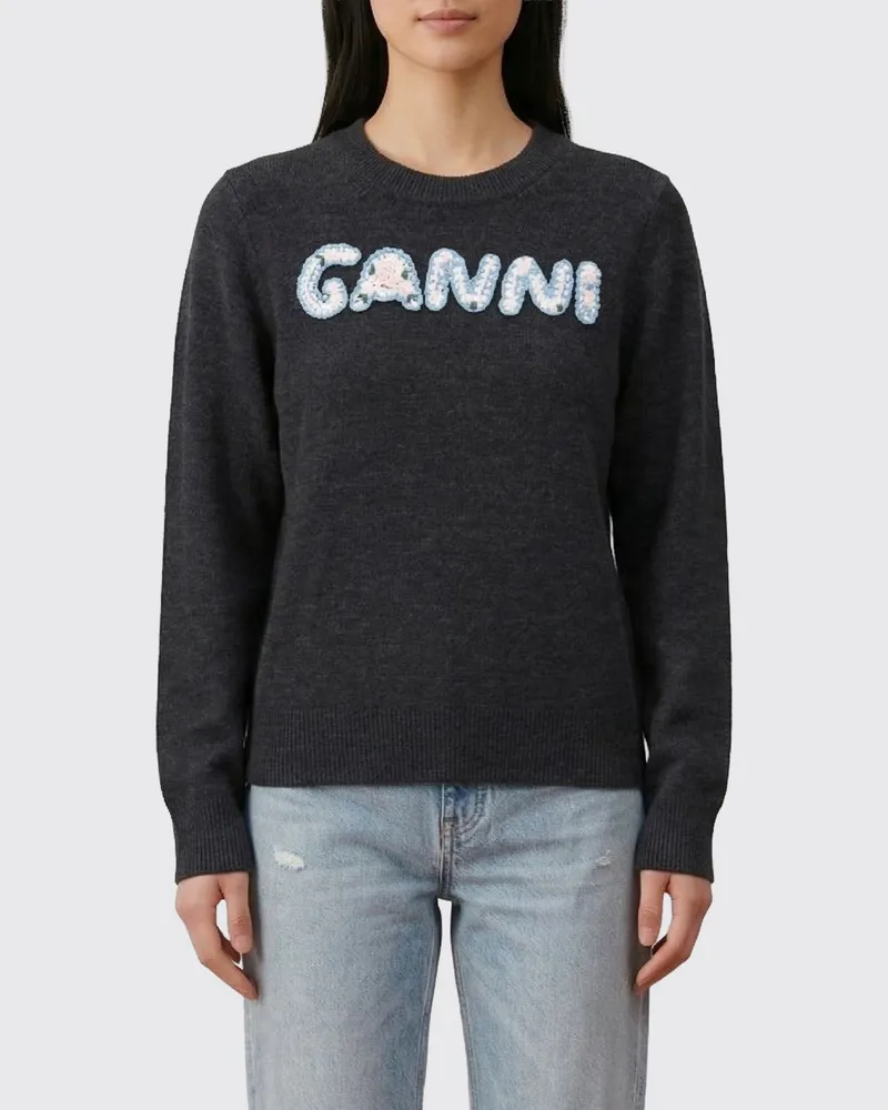 Ganni Sweatshirt damen Charcoal
