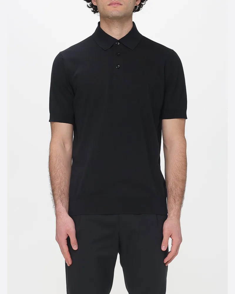 Paolo Pecora Milano Polo herren Schwarz