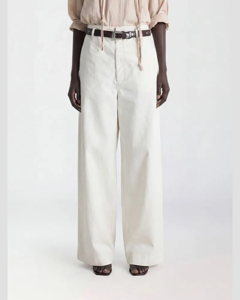 Christophe Lemaire Hose damen Weiß