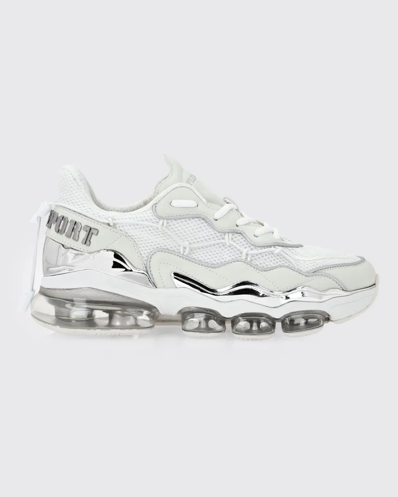 Philipp Plein Sneakers aus Mesh und Leder Weiß