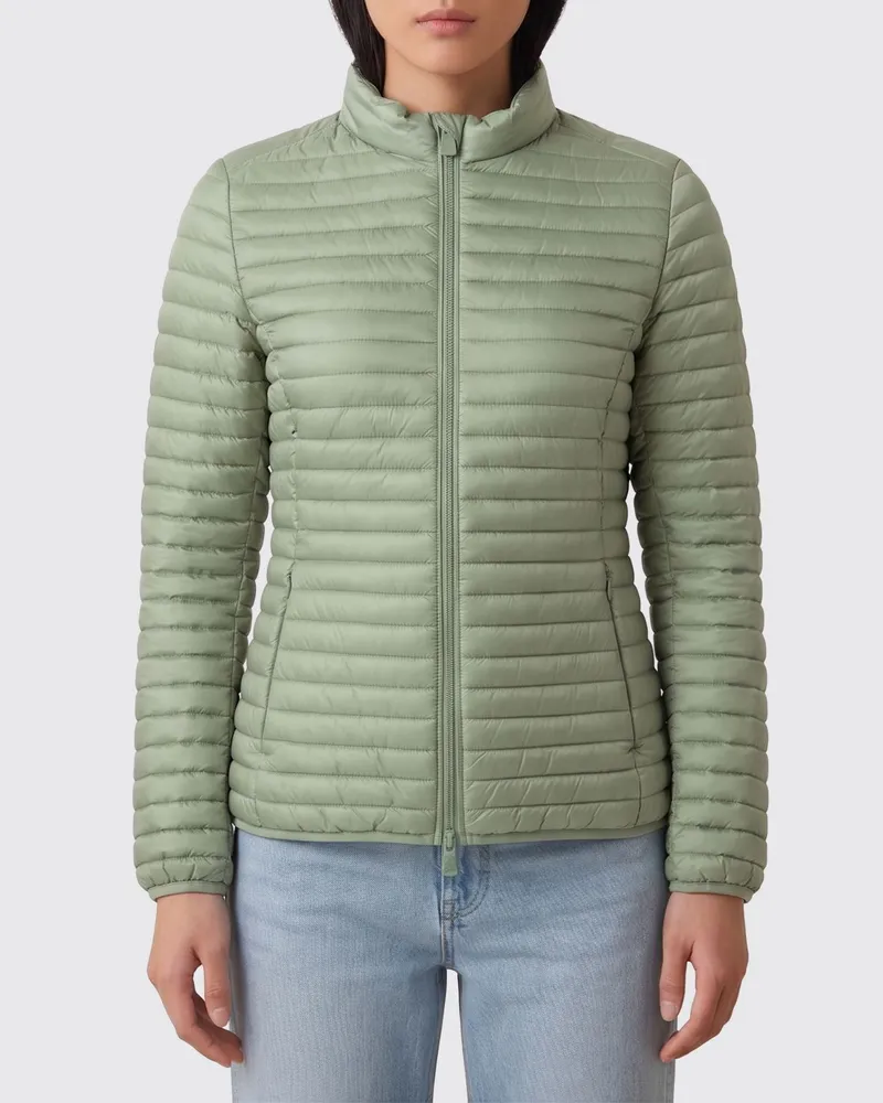 Save The Duck Gefütterte Nylon-Daunenjacke Kaki