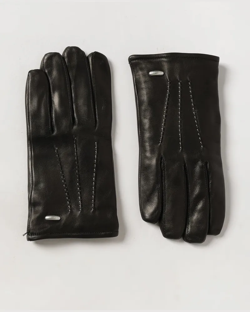 Our Legacy Klassische Lamm-Nappaleder-Handschuhe mit Wollfutter Schwarz