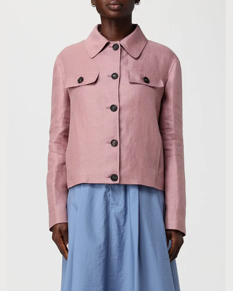 Brunello Cucinelli Sahariana Jacke aus Leinen Pink