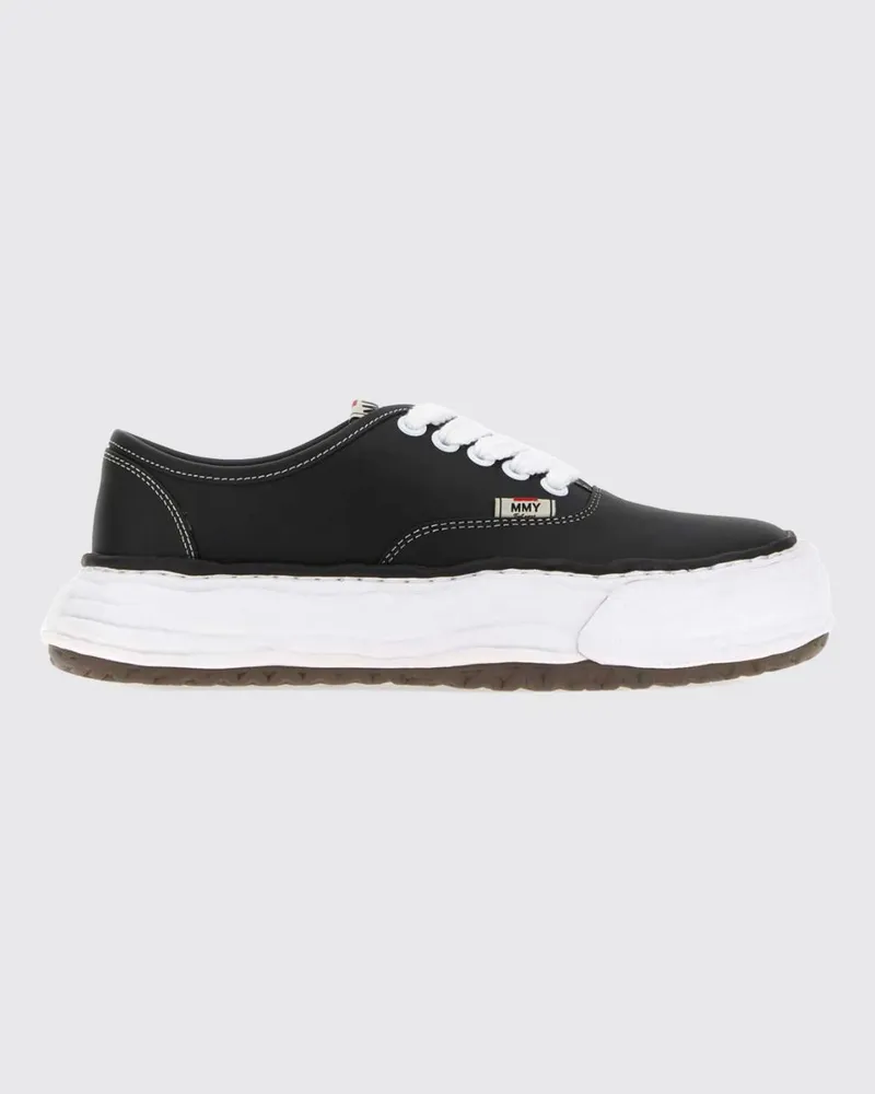 MIHARAYASUHIRO Baker OG Low-Top-Ledersneaker mit Plateausohle Schwarz