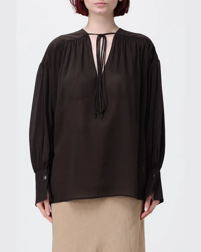 Pinko Bluse aus Baumwollmischung Braun