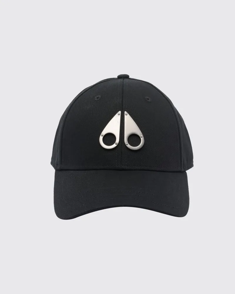 Moose Knuckles Baseballcap von aus Baumwolltwill mit Logo und Riemen Schwarz