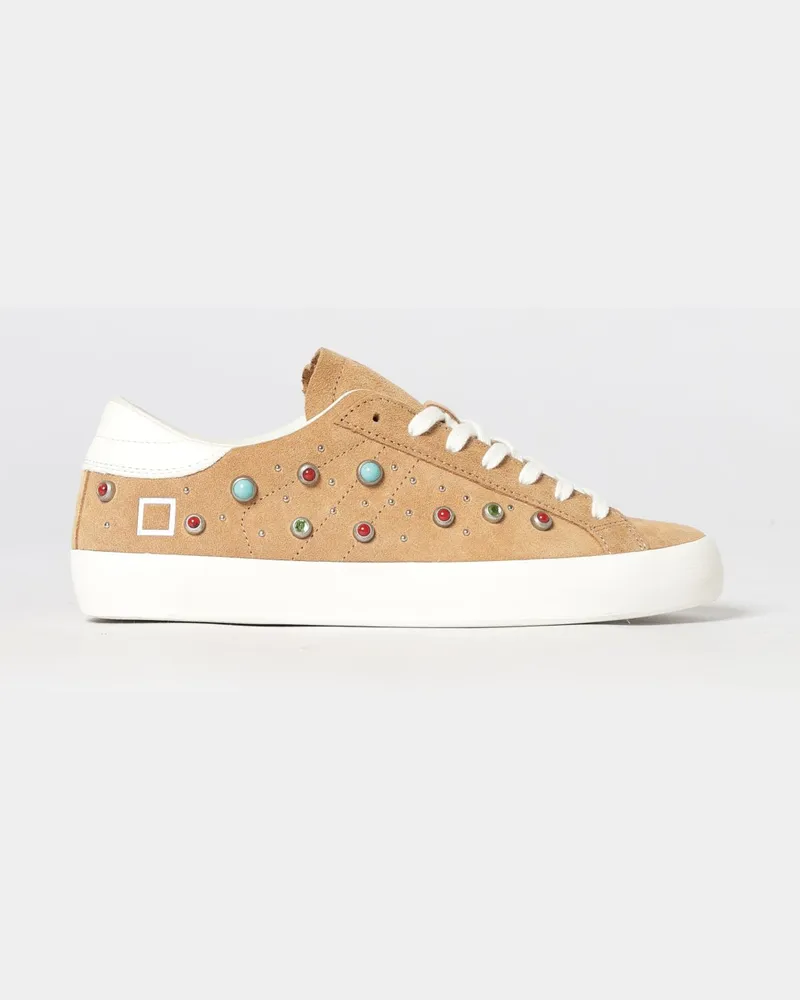 D.A.T.E. Sneakers aus Wildleder mit Nieten und Steinen Leder