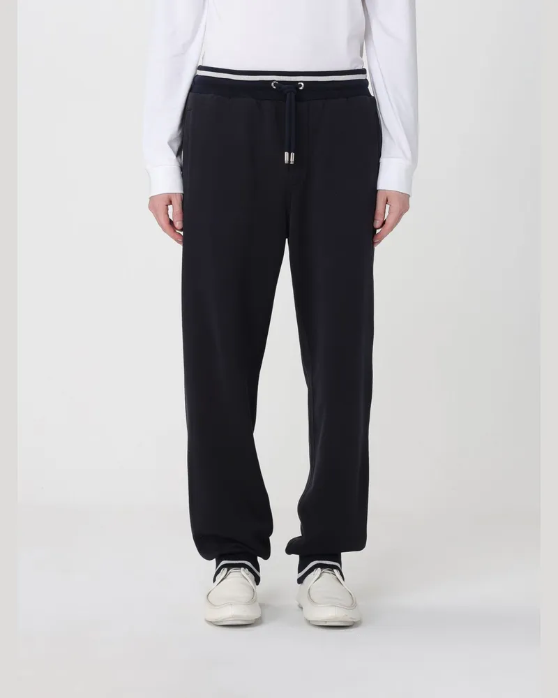 Dolce & Gabbana DOLCE  GABBANA Dolce & Gabbana Baumwoll-Jogginghose mit elastischem Bund und gesticktem Logo Blau