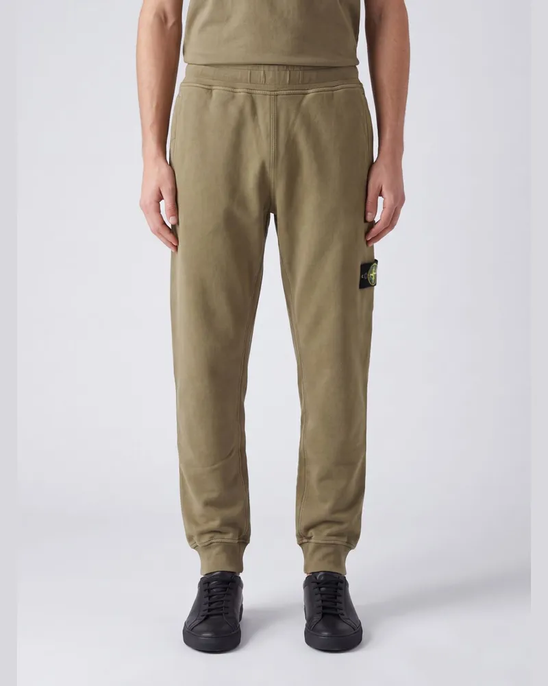 Stone Island Jogginghose aus recyceltem Polyester mit Kompass-Logo Grün