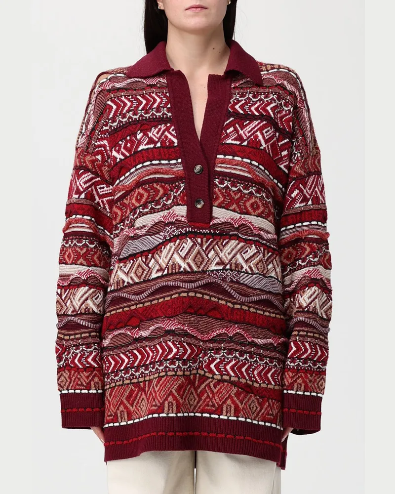 Laneus Pullover damen Burgunderrot