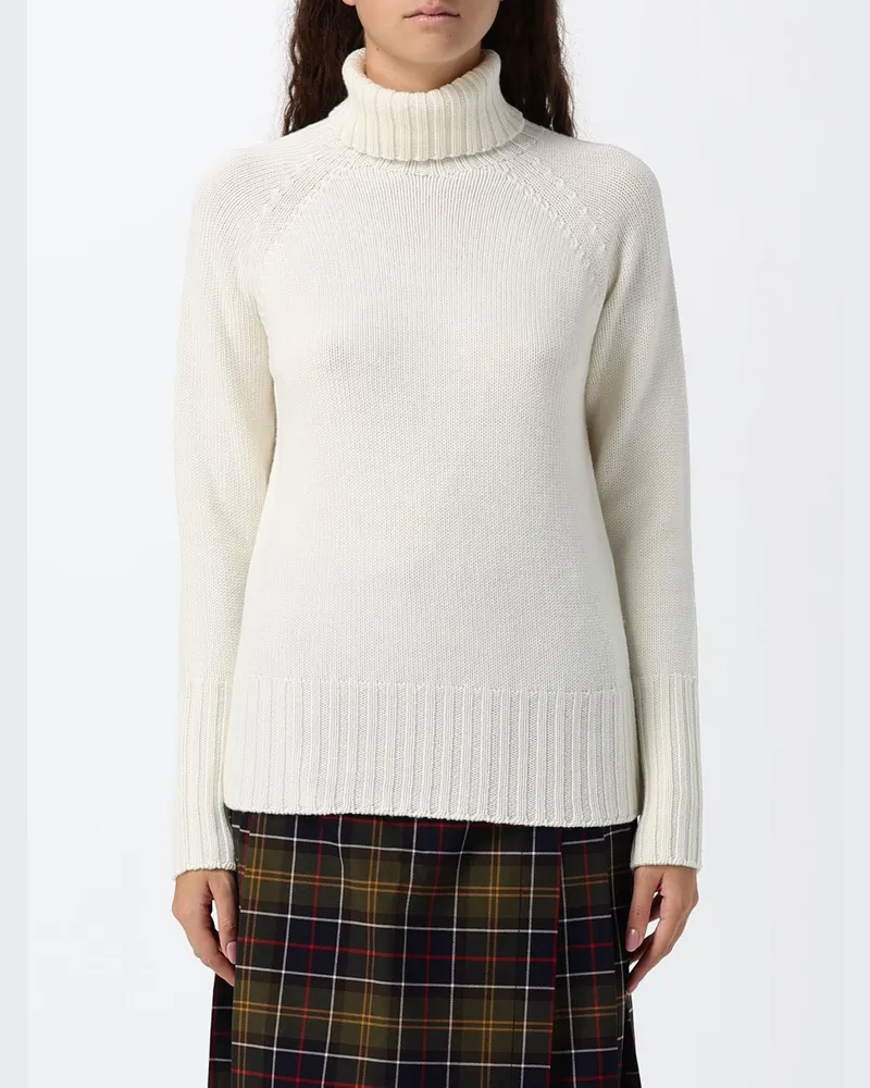 Drumohr  Rollkragenpullover von aus 100 % reiner Merinowolle mit Rippbündchen Ivory