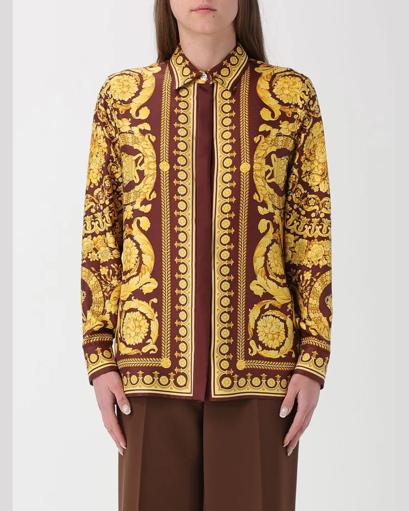 Versace Hemdbluse damen Burgunderrot