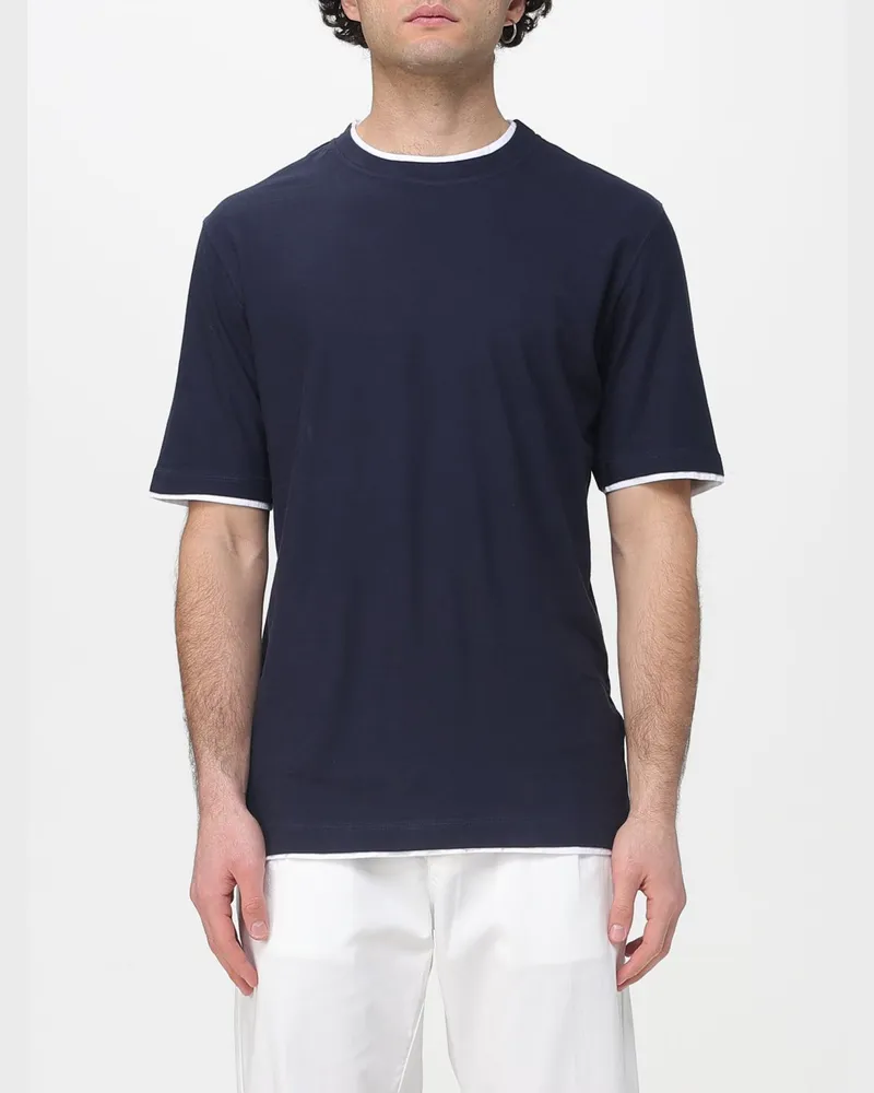 Paolo Pecora Milano T-shirt herren Blau