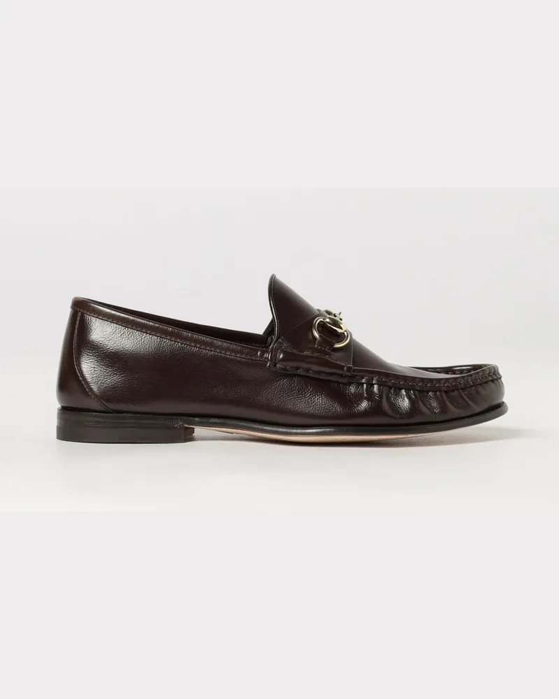 Gucci Lugano Loafer aus Glattleder mit Horsebit-Detail Dark