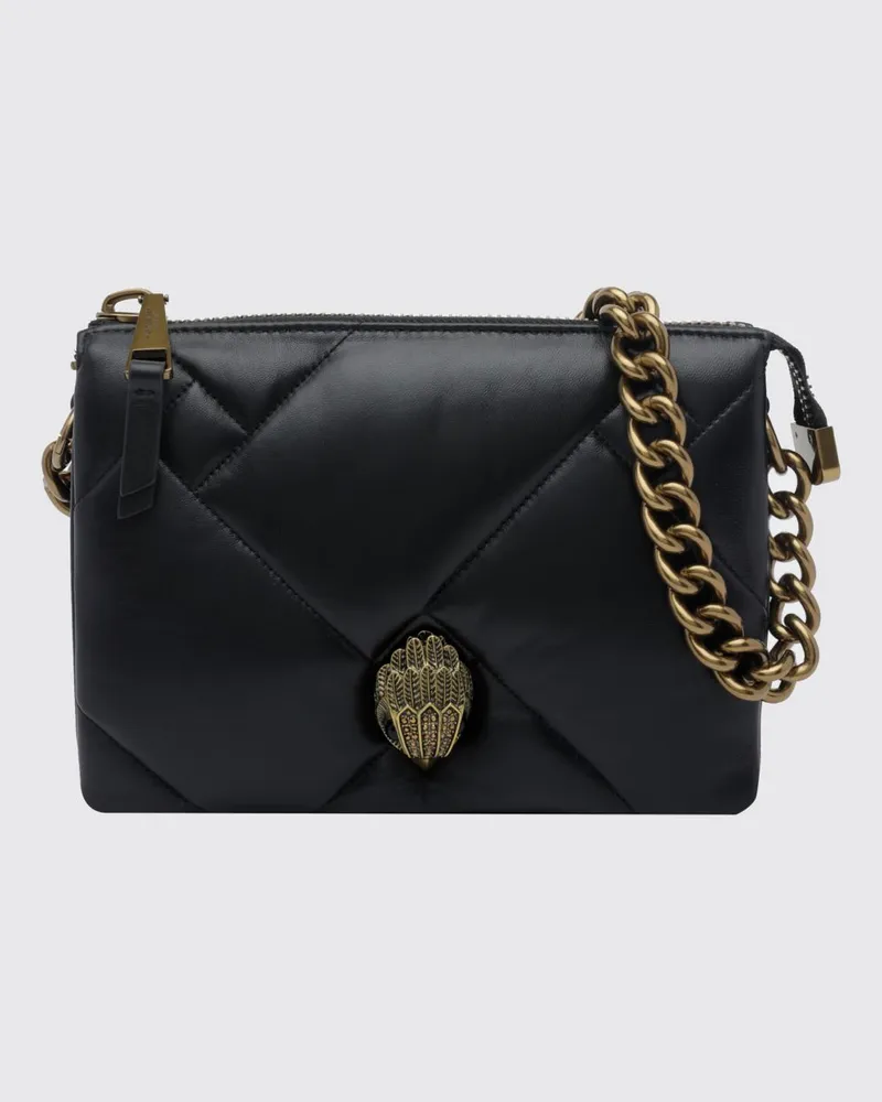 Kurt Geiger Kensington Umhängetasche aus schwarzem Matelassé-Leder Schwarz