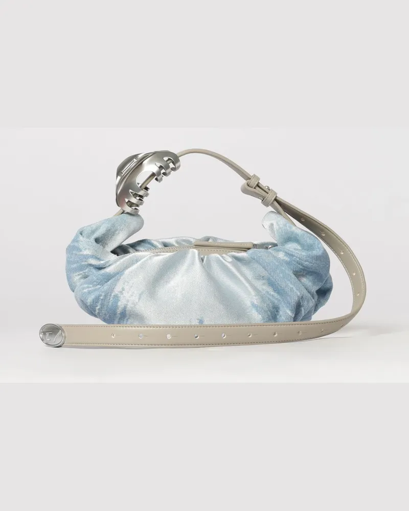 Diesel Gra-D Tasche aus recyceltem Denim und Satin Blau