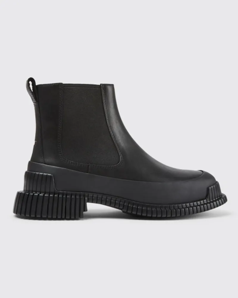 Camper Damen Flache Stiefeletten Schwarz