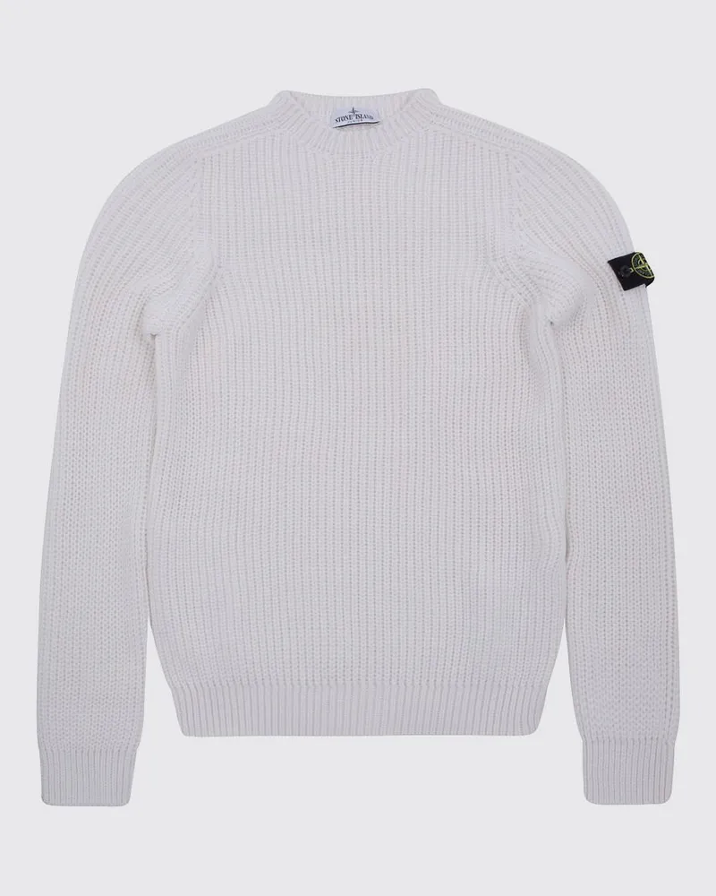 Stone Island Rundhalspullover aus Schurwolle für Jungen mit Compass-Logo Pink