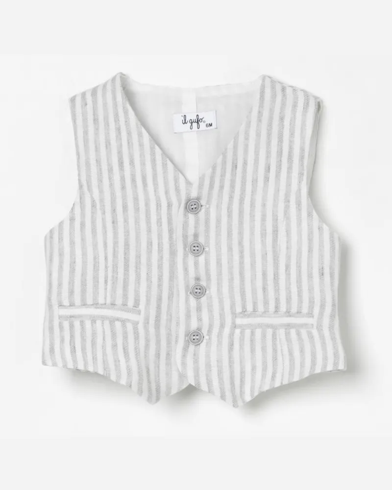 Il Gufo Gilet kinder Grau