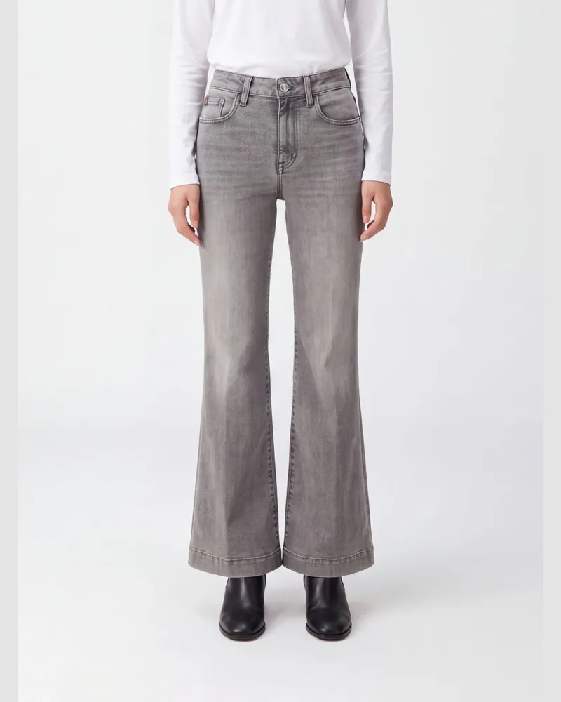 Jacob Cohën High-Waist Flare Jeans aus Baumwolldenim Schwarz