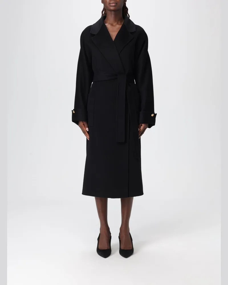 Elisabetta Franchi Mantel damen Schwarz