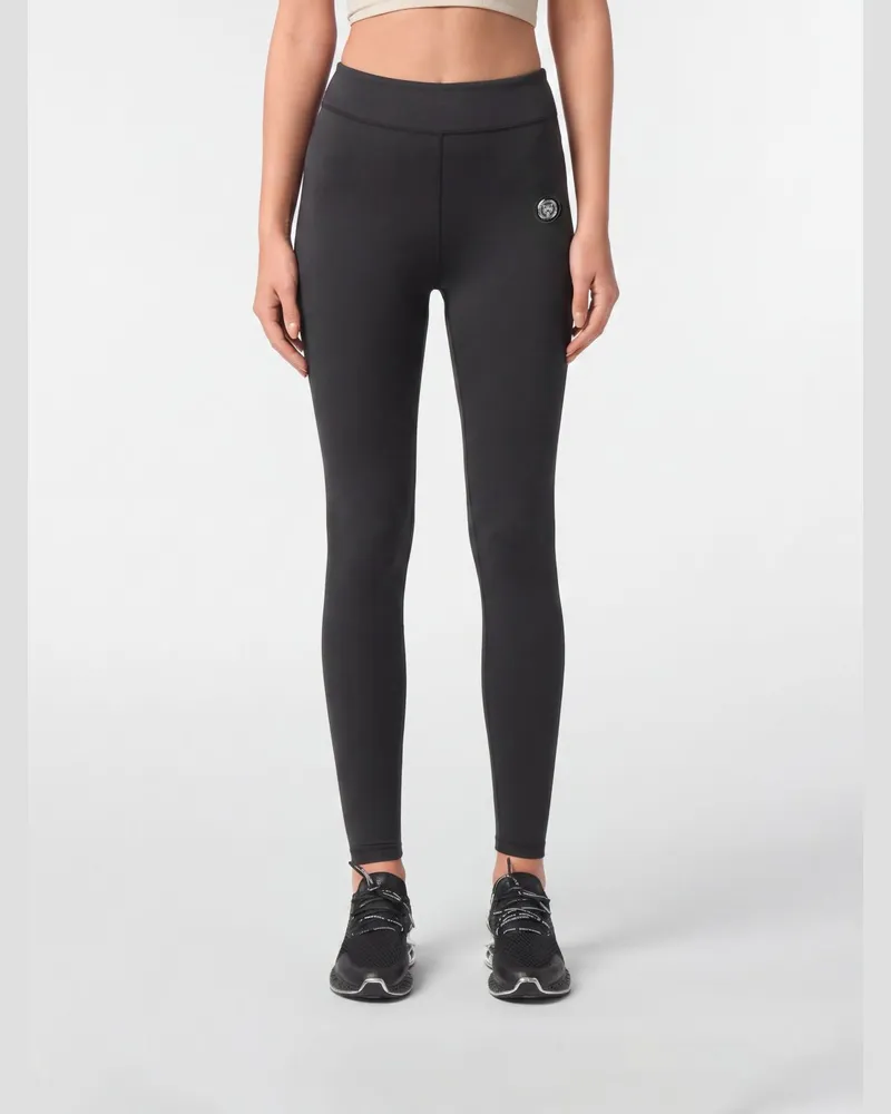 Philipp Plein Leggings aus technischem Stretch-Gewebe Schwarz
