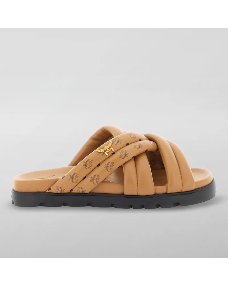 MCM Flache sandalen Kupferrot