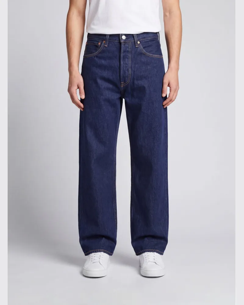 Levi's Straight-Fit Jeans aus Baumwoll-Denim in Used-Optik Navy