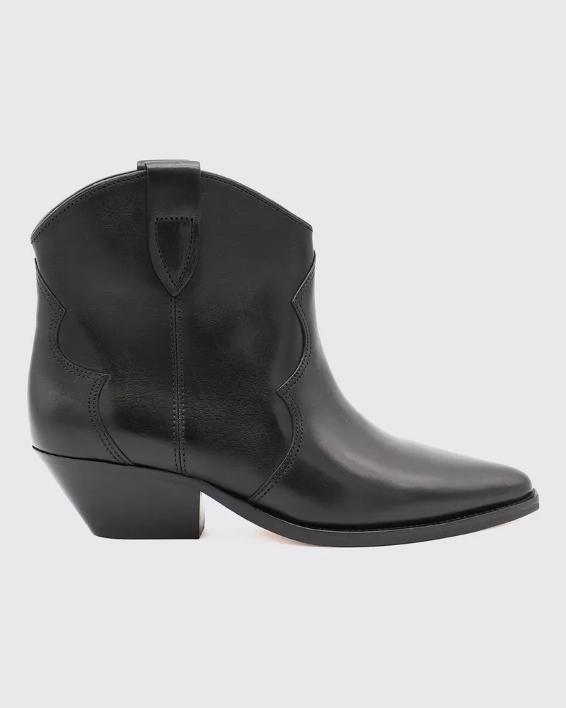 Isabel Marant Cowboy-Stiefeletten aus Glattleder mit ausgestelltem Absatz Schwarz