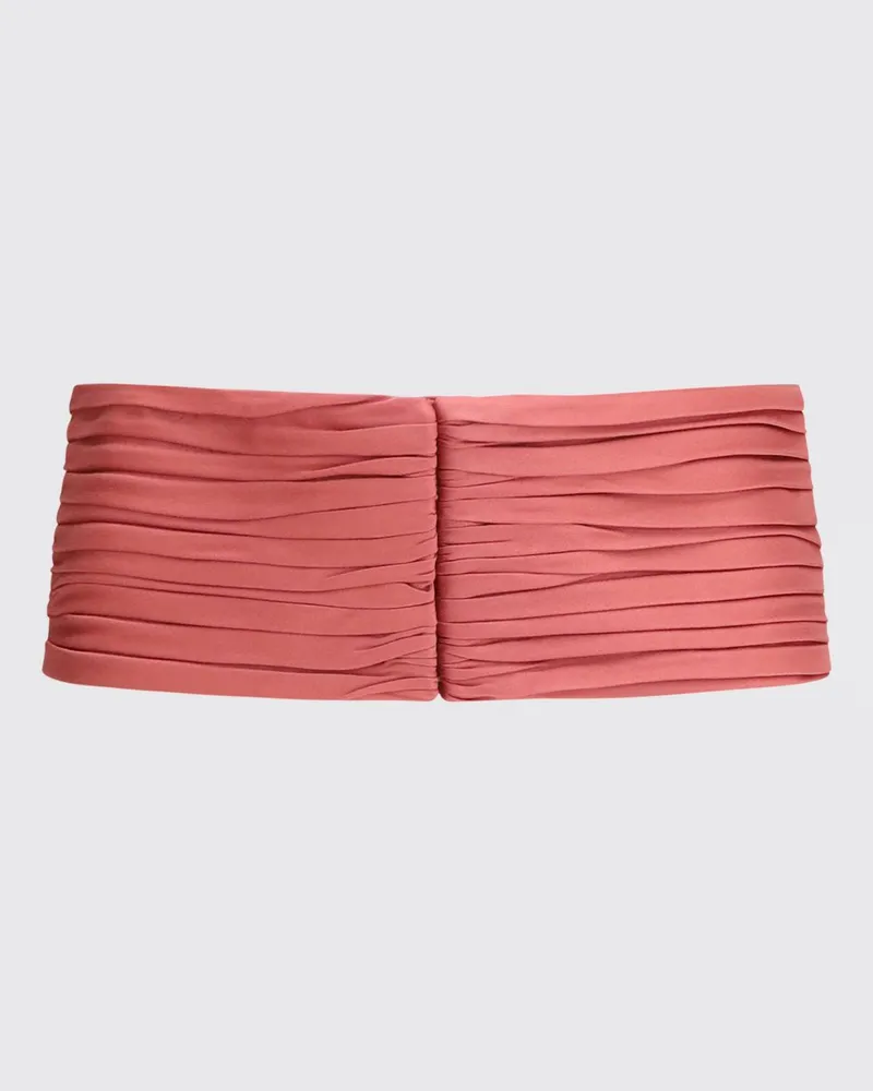 Valentino Garavani Cady-Gürtel mit plissiertem Design und Hakenverschluss Pink