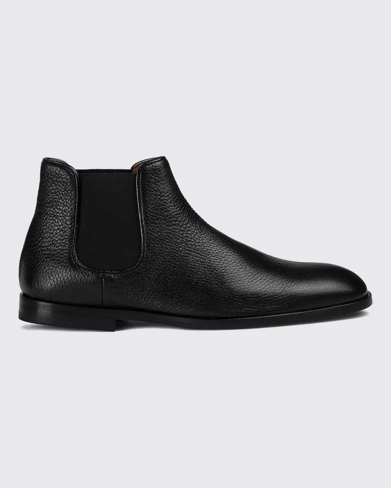 Doucal´s Chelsea-Boots aus Hirschleder mit elastischem Knöchelbereich Schwarz