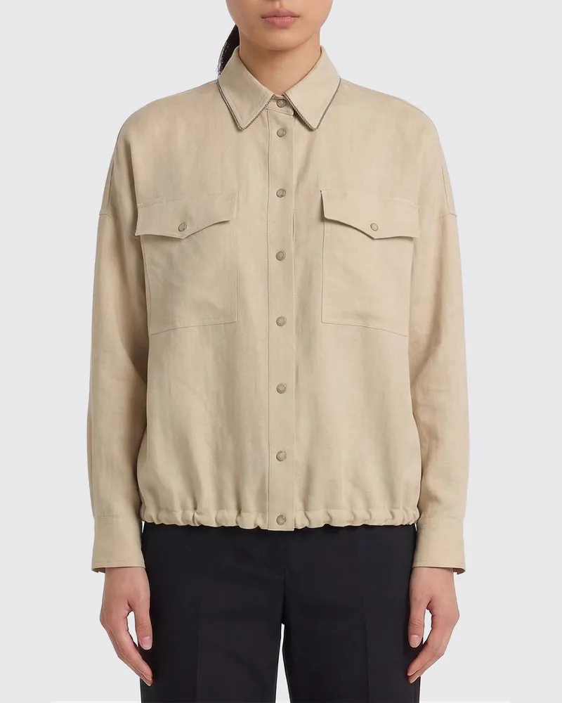 Brunello Cucinelli Hemdbluse damen Beige