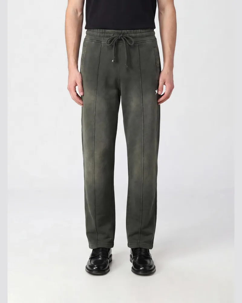 Golden Goose Jogginghose aus Baumwolle mit Kordelzug und schrägen Eingrifftaschen Schwarz