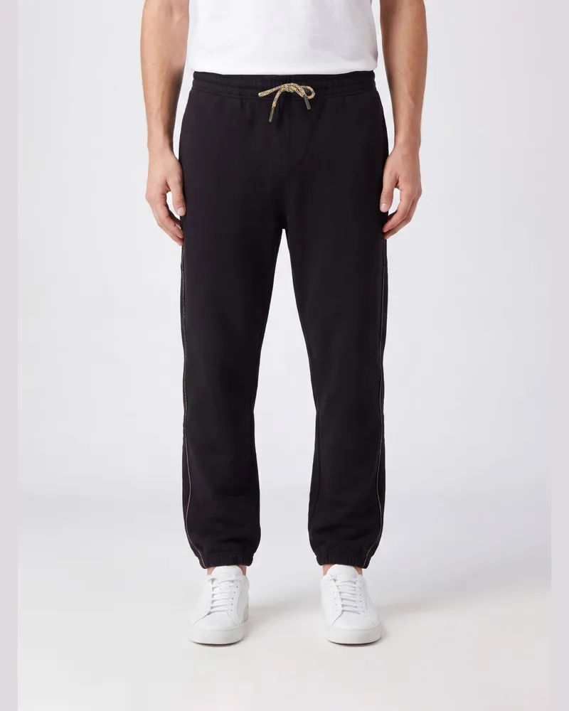 Burberry Jogginghose von aus Baumwolle mit gesticktem EKD-Logo und Kordelzugbund Schwarz