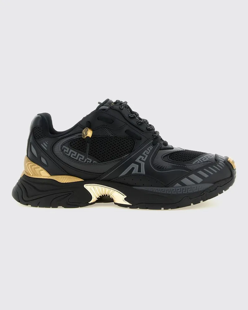 Versace Icaro-Sneakers von aus Leder und Mesh mit Greca-Muster Bunt
