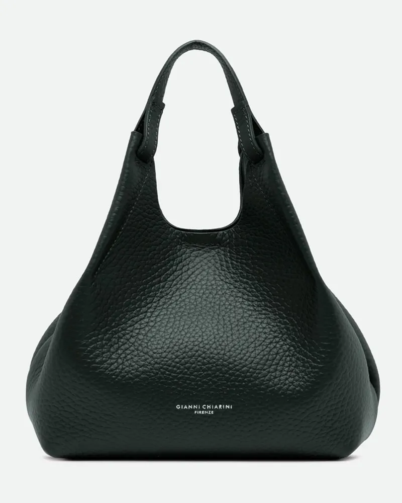 Gianni Chiarini Dua Handtasche aus genarbtem Leder mit herausnehmbarer Pochette Grün