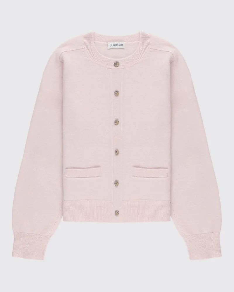 Burberry Cardigan aus Wolle und Kaschmir mit Karopatchwork Pink