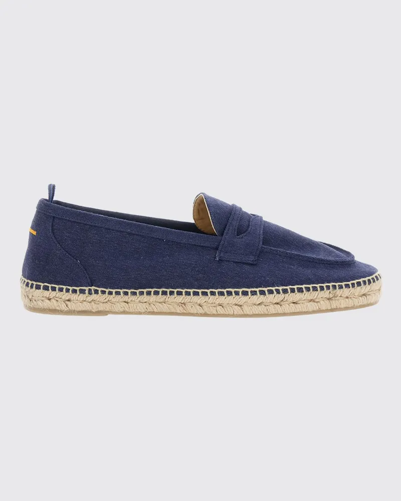 Castañer Klassische Canvas-Espadrilles Nacho mit erhabener Mokassinnaht Blau