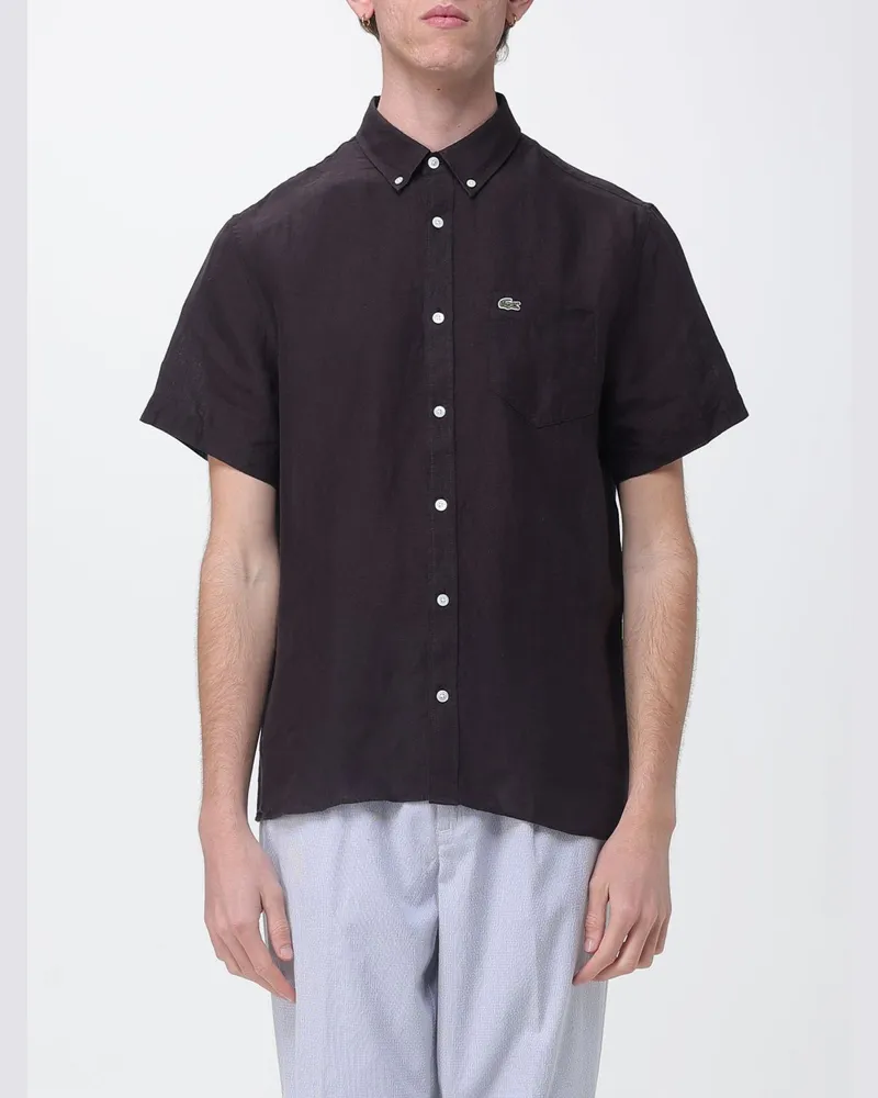 Lacoste Leinenhemd Dark