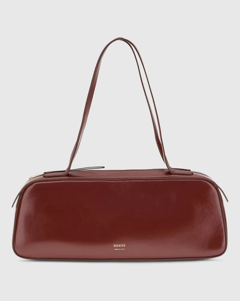 KHAITE Schultertasche damen Burgunderrot