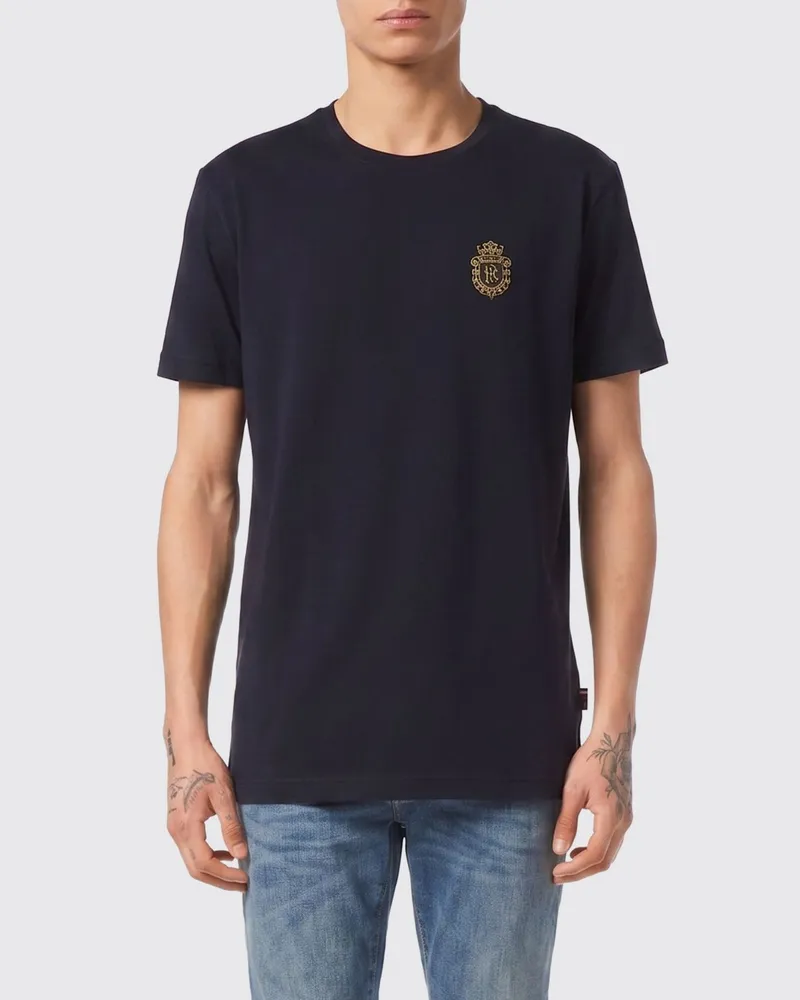 Billionaire Baumwoll-T-Shirt mit Emblem Navy