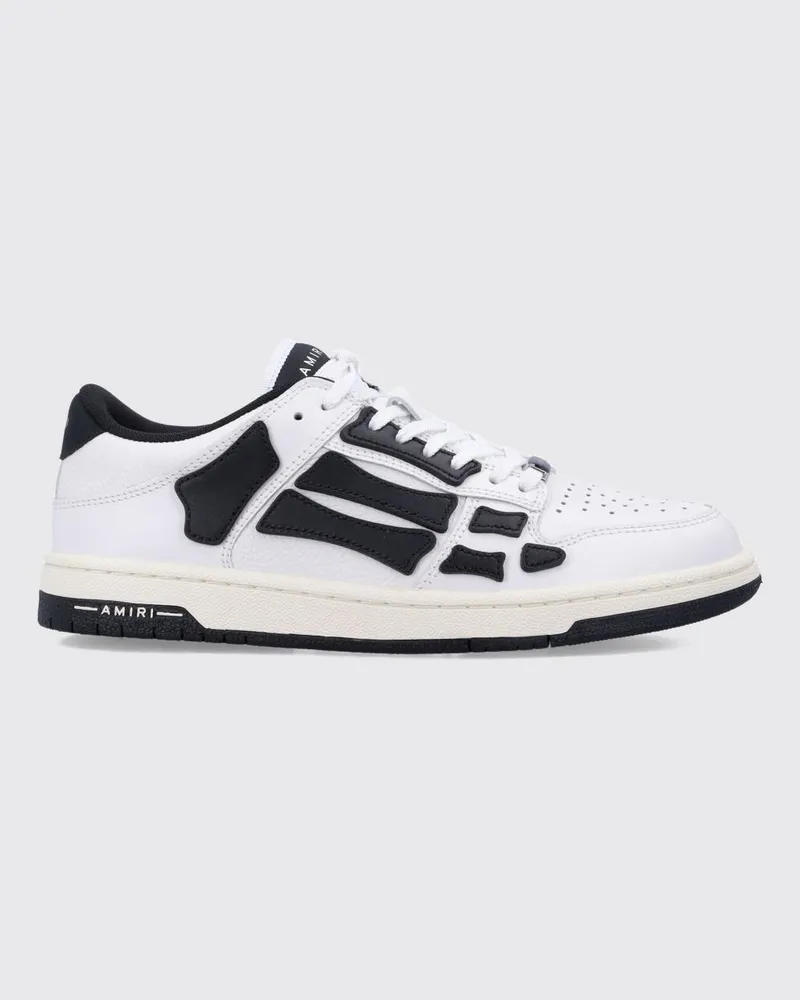 Amiri Skel Bicolor Low-Top-Sneakers aus Rindsleder mit perforierter Spitze Weiß