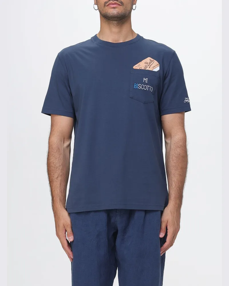 MC2 Saint Barth Baumwoll-T-Shirt mit Logo Navy