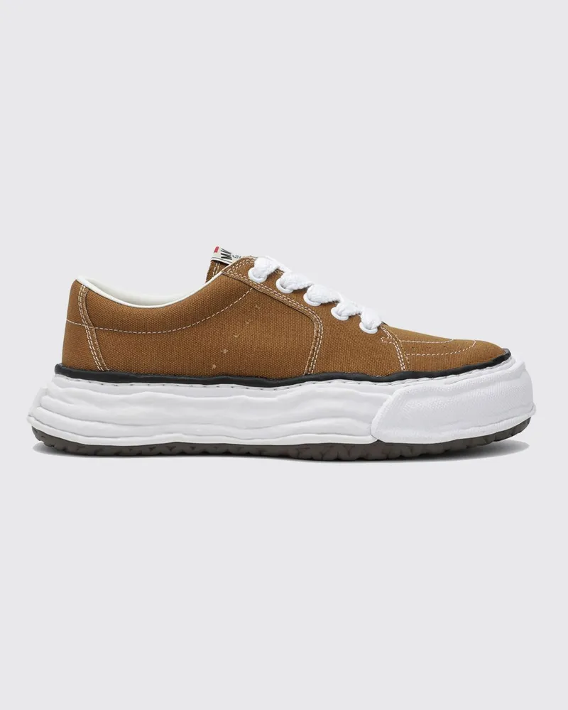 MIHARAYASUHIRO Eric Canvas Low-Top Platform-Sneakers Braun
