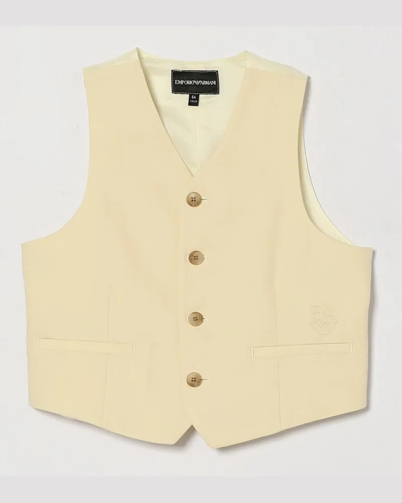 Emporio Armani Einreihiger Polyester-Blazer Yellow