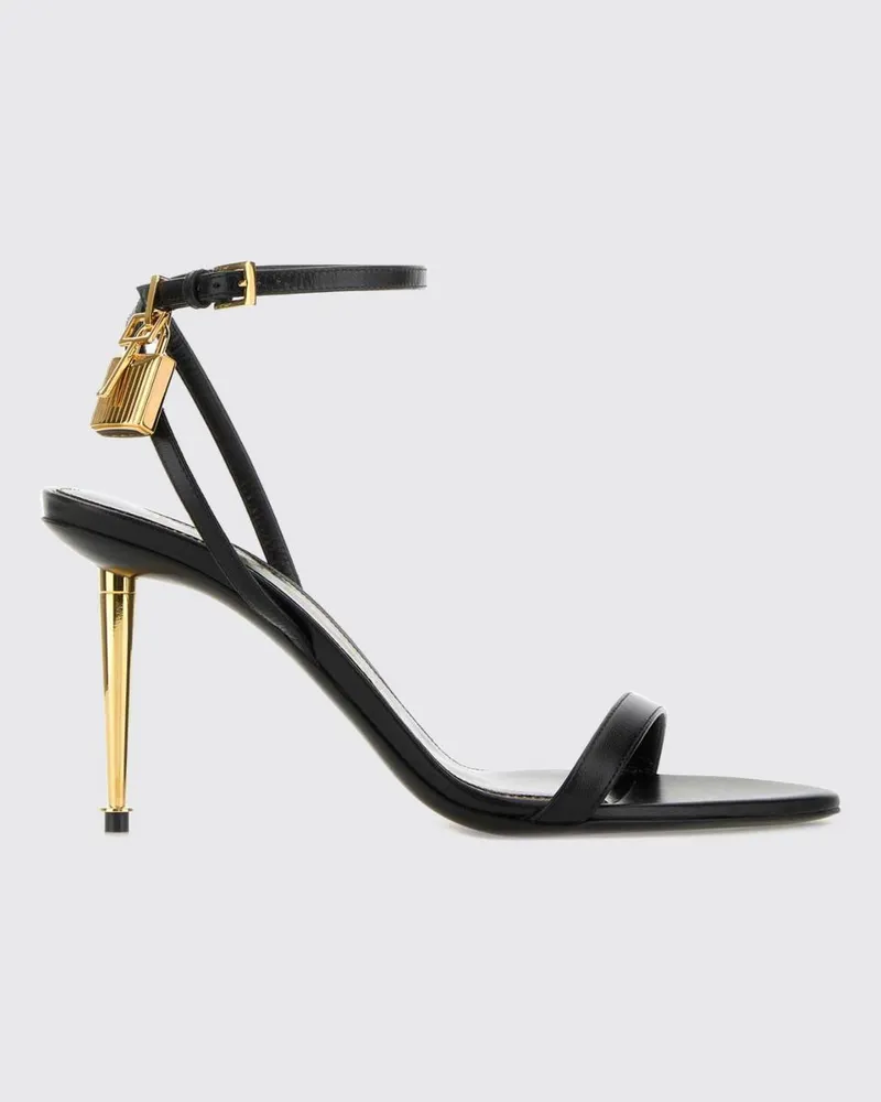 Tom Ford Padlock Sandalen mit Stilettoabsatz von aus Schafleder mit Riemen Schwarz