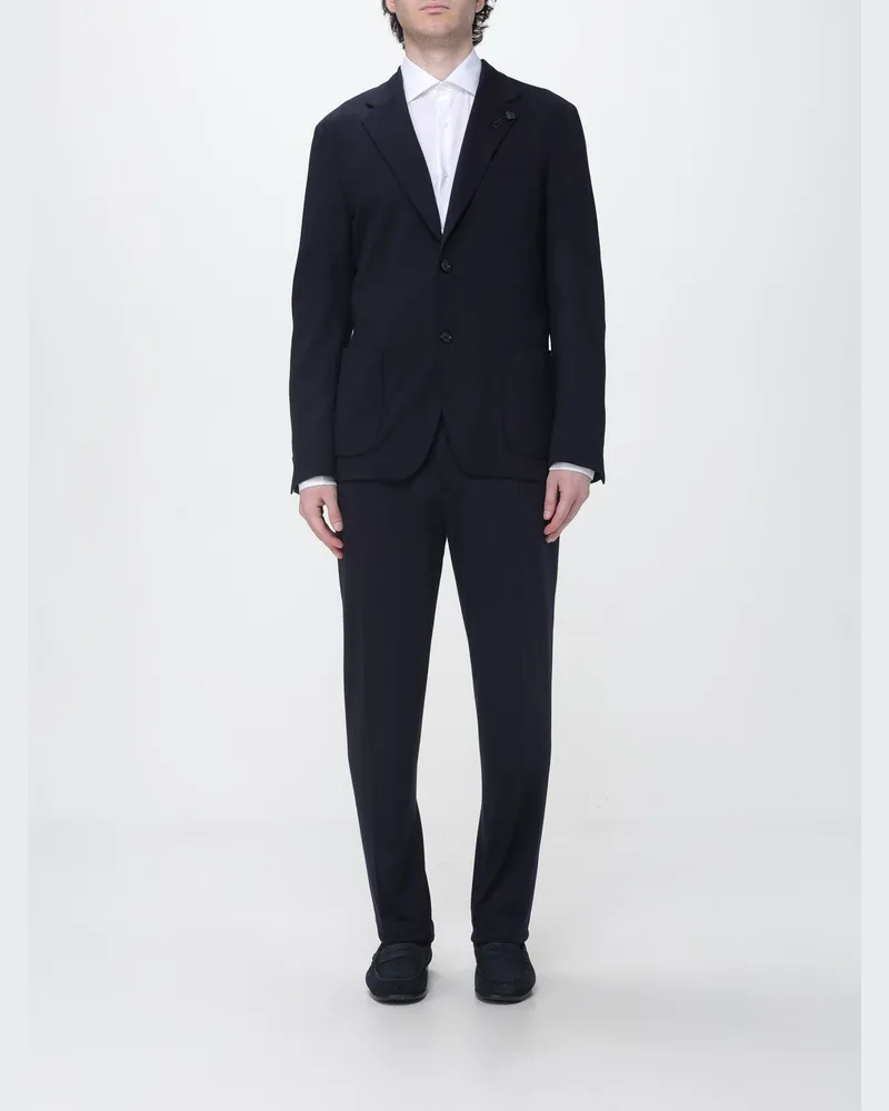 LARDINI Einreihiges Wollkleid Blau