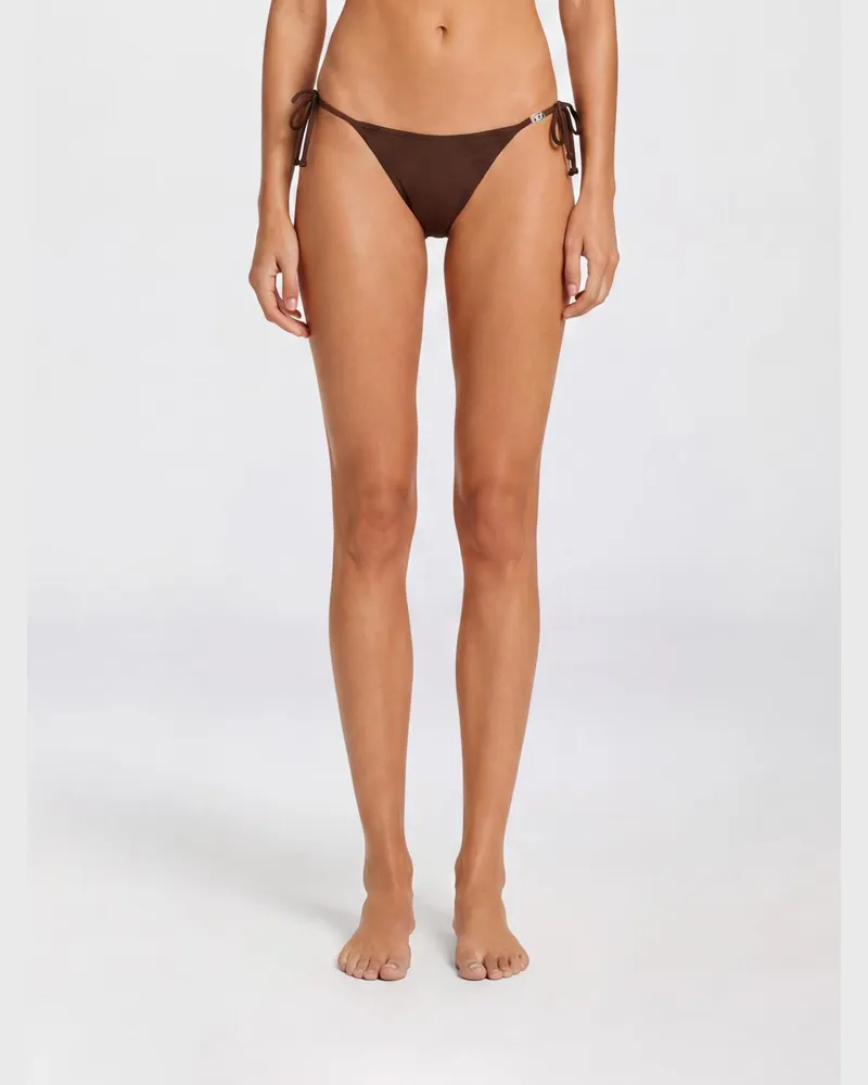 Diesel Slim-Fit-Bikinihose aus Polyamid mit verstellbaren seitlichen Bändern Braun