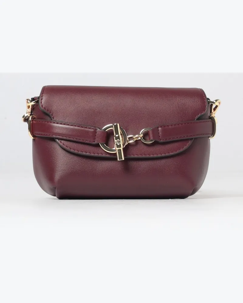 Ralph Lauren Schultertasche damen Burgunderrot
